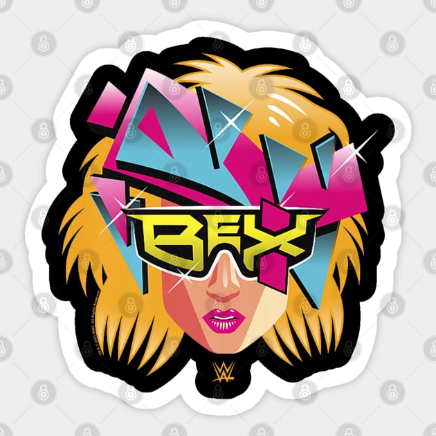 Becky Lynch Bex Big Face 80's Neon Sticker by Holman